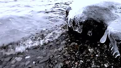 冰雪融化冬天冬季视频的预览图